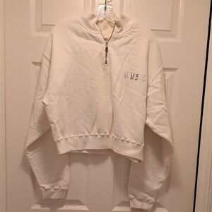 White Quarter-Zip Women's Sweater